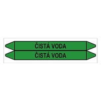 Značení potrubí, čistá voda,2 ks, 450 × 52 mm